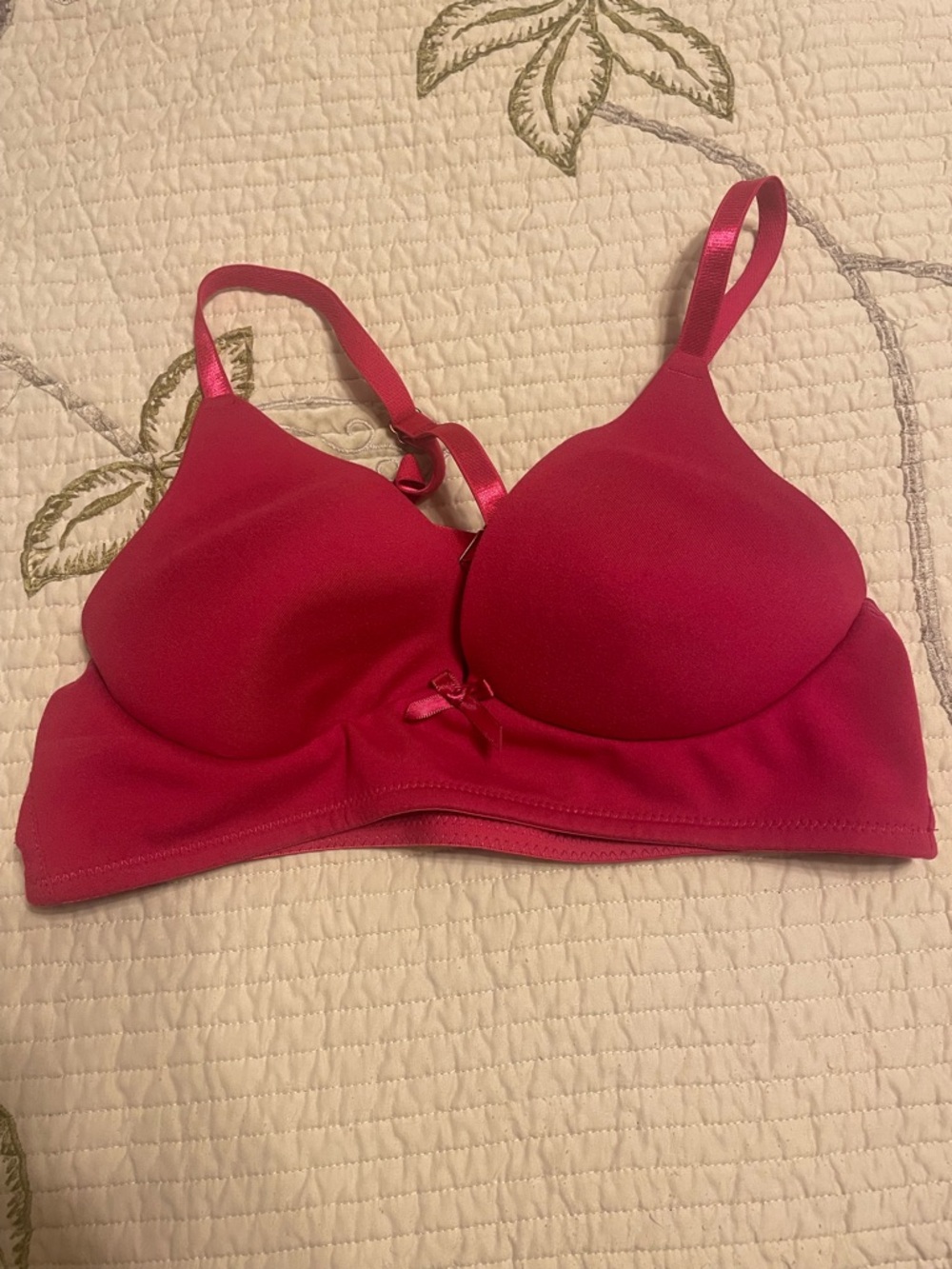 Wireless Red T-Shirt Bra - Smooth Support